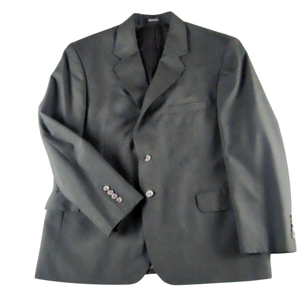 Lyndon Blazer Mens 44R Green Check Wool Tweed Sport Coat Jacket Classic